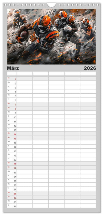 American Football - coole Momente (CALVENDO Familienplaner 2026)