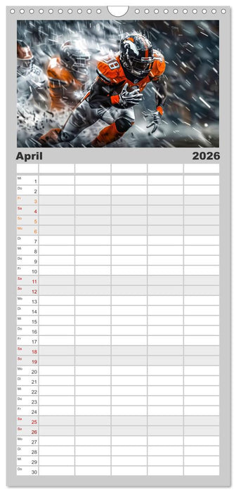 American Football - coole Momente (CALVENDO Familienplaner 2026)