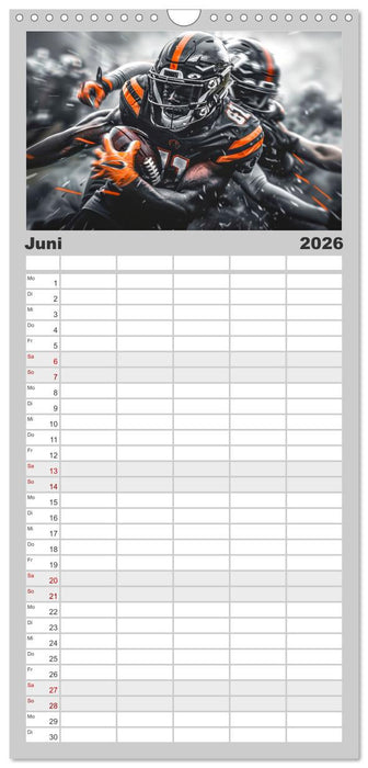 American Football - coole Momente (CALVENDO Familienplaner 2026)