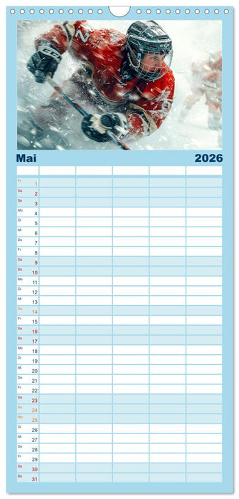 Eishockey - tolle Momente (CALVENDO Familienplaner 2026)