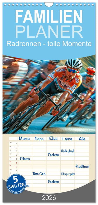 Radrennen - tolle Momente (CALVENDO Familienplaner 2026)