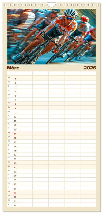 Radrennen - tolle Momente (CALVENDO Familienplaner 2026)