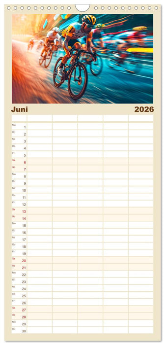 Radrennen - tolle Momente (CALVENDO Familienplaner 2026)