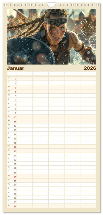 Wikinger - mutige Krieger (CALVENDO Familienplaner 2026)
