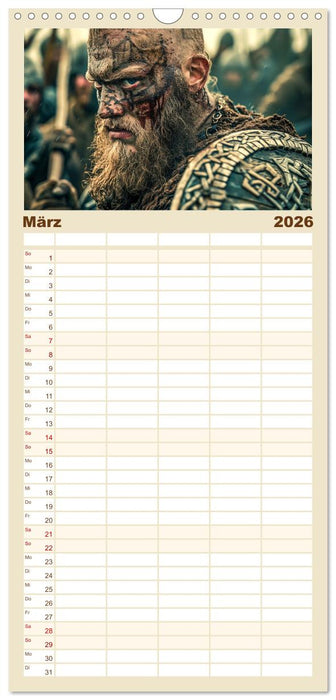 Wikinger - mutige Krieger (CALVENDO Familienplaner 2026)