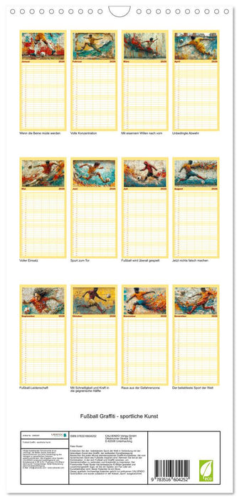 Fußball Graffiti - sportliche Kunst (CALVENDO Familienplaner 2026)