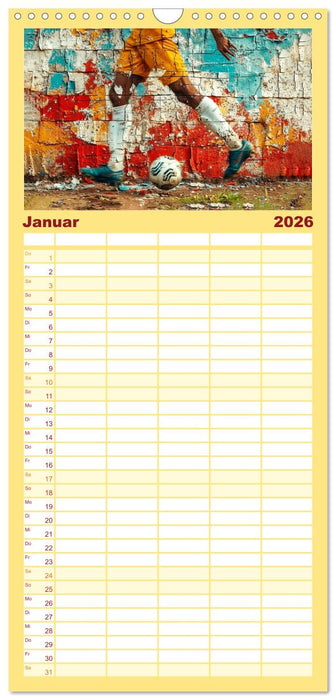 Fußball Graffiti - sportliche Kunst (CALVENDO Familienplaner 2026)