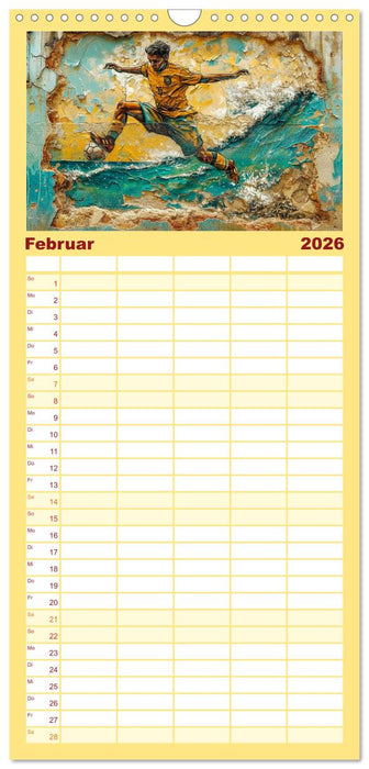 Fußball Graffiti - sportliche Kunst (CALVENDO Familienplaner 2026)