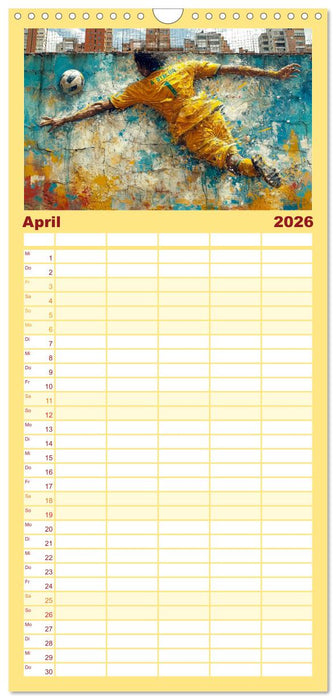 Fußball Graffiti - sportliche Kunst (CALVENDO Familienplaner 2026)