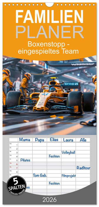 Boxenstopp - eingespieltes Team (CALVENDO Familienplaner 2026)