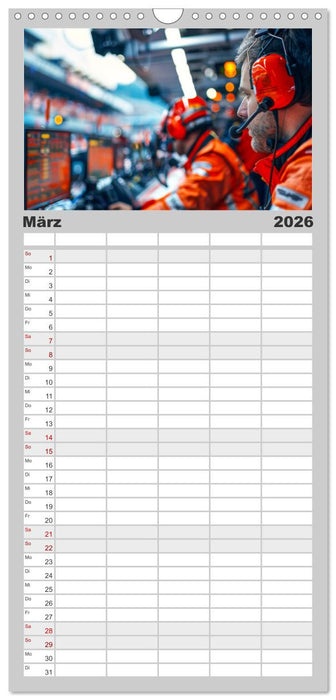 Boxenstopp - eingespieltes Team (CALVENDO Familienplaner 2026)