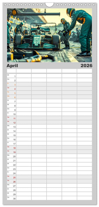 Boxenstopp - eingespieltes Team (CALVENDO Familienplaner 2026)