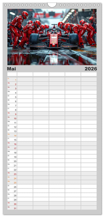 Boxenstopp - eingespieltes Team (CALVENDO Familienplaner 2026)