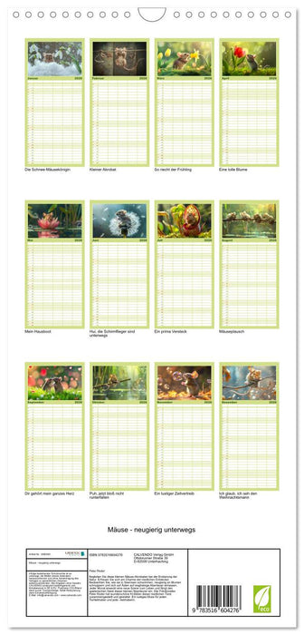 Mäuse - neugierig unterwegs (CALVENDO Familienplaner 2026)