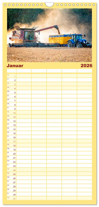Mähdrescher - tolle Momente (CALVENDO Familienplaner 2026)