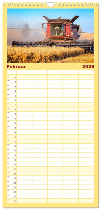 Mähdrescher - tolle Momente (CALVENDO Familienplaner 2026)