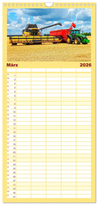 Mähdrescher - tolle Momente (CALVENDO Familienplaner 2026)