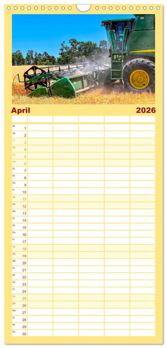 Mähdrescher - tolle Momente (CALVENDO Familienplaner 2026)