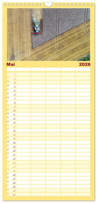 Mähdrescher - tolle Momente (CALVENDO Familienplaner 2026)