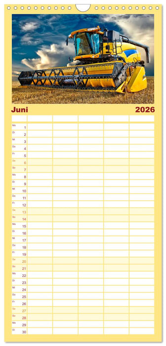 Mähdrescher - tolle Momente (CALVENDO Familienplaner 2026)