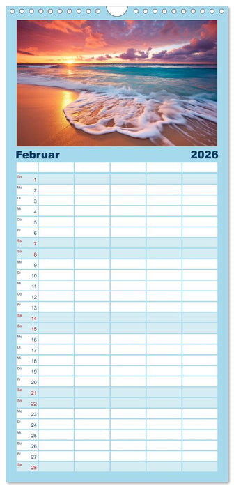 Mein Strand - ein Traum (CALVENDO Familienplaner 2026)