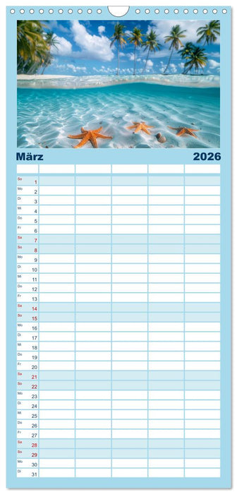 Mein Strand - ein Traum (CALVENDO Familienplaner 2026)