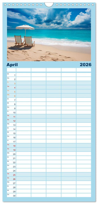 Mein Strand - ein Traum (CALVENDO Familienplaner 2026)