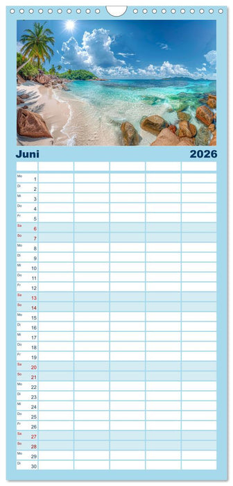 Mein Strand - ein Traum (CALVENDO Familienplaner 2026)