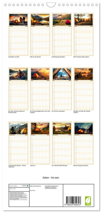 Zelten - frei sein (CALVENDO Familienplaner 2026)