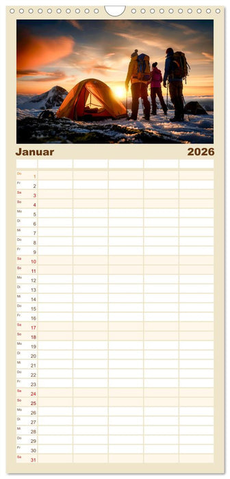 Zelten - frei sein (CALVENDO Familienplaner 2026)