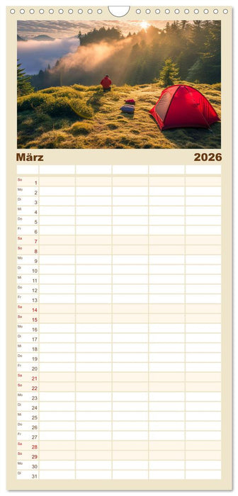 Zelten - frei sein (CALVENDO Familienplaner 2026)