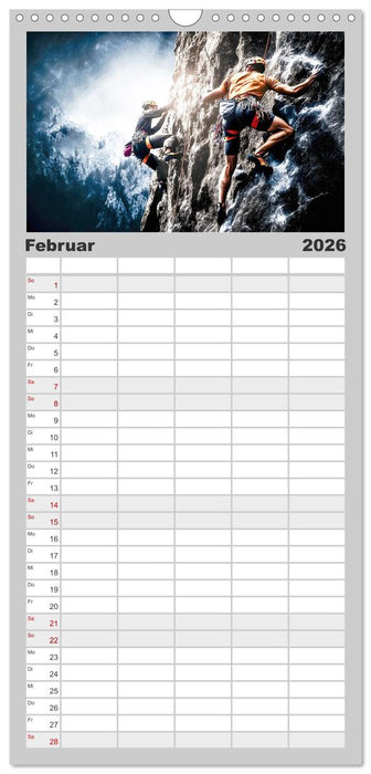 Klettern - die Höhenangst überwinden (CALVENDO Familienplaner 2026)