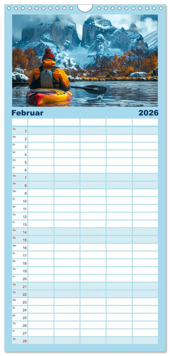 Kajak Erlebnisse (CALVENDO Familienplaner 2026)