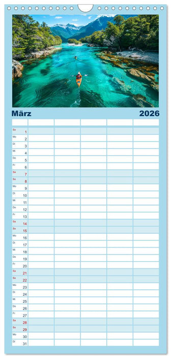 Kajak Erlebnisse (CALVENDO Familienplaner 2026)