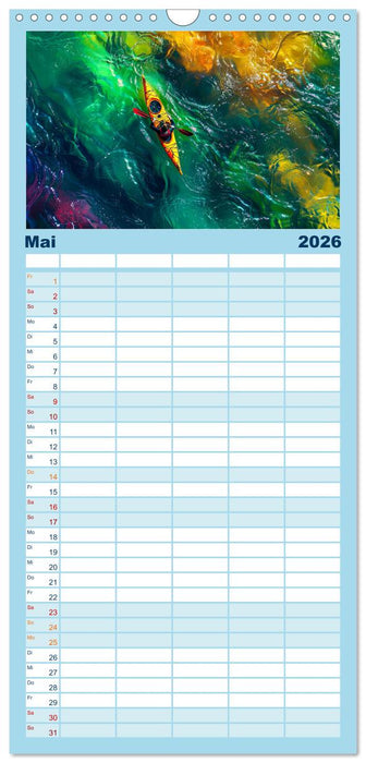 Kajak Erlebnisse (CALVENDO Familienplaner 2026)