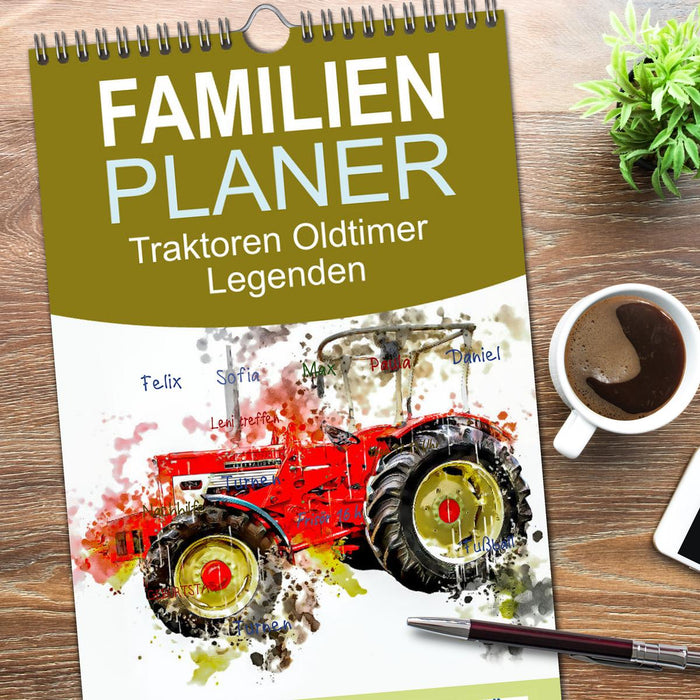 Traktoren Oldtimer Legenden (CALVENDO Familienplaner 2026)