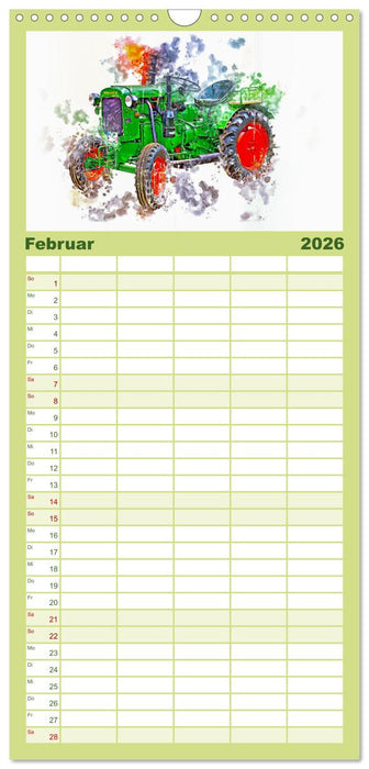 Traktoren Oldtimer Legenden (CALVENDO Familienplaner 2026)