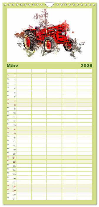 Traktoren Oldtimer Legenden (CALVENDO Familienplaner 2026)