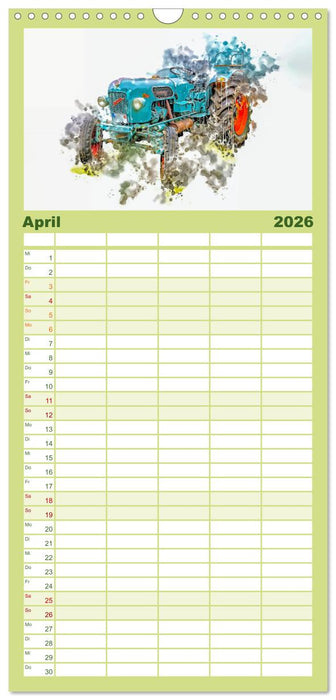 Traktoren Oldtimer Legenden (CALVENDO Familienplaner 2026)