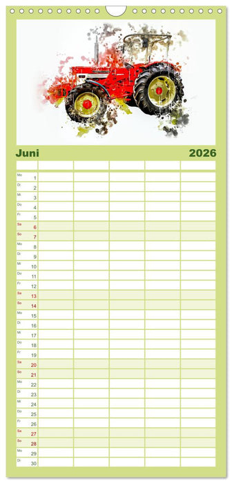 Traktoren Oldtimer Legenden (CALVENDO Familienplaner 2026)