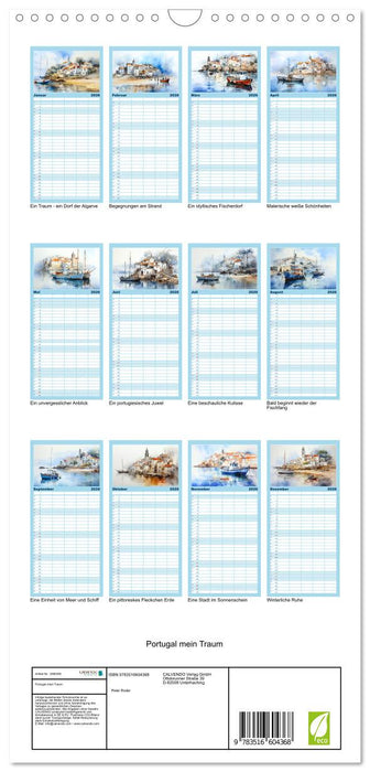 Portugal mein Traum (CALVENDO Familienplaner 2026)