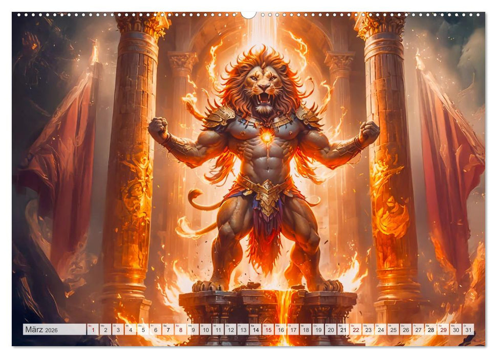 Hinduistische Mythologie - Götter, Helden und Monster (CALVENDO Wandkalender 2026)