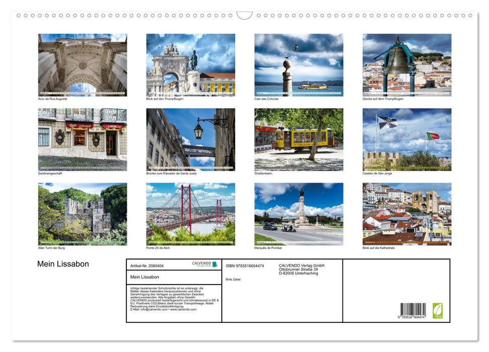 Mein Lissabon (CALVENDO Wandkalender 2026)