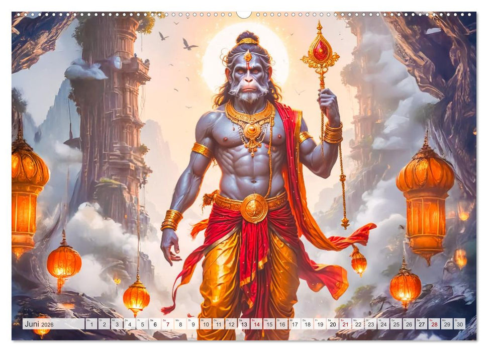 Hinduistische Mythologie - Götter, Helden und Monster (CALVENDO Premium Wandkalender 2026)