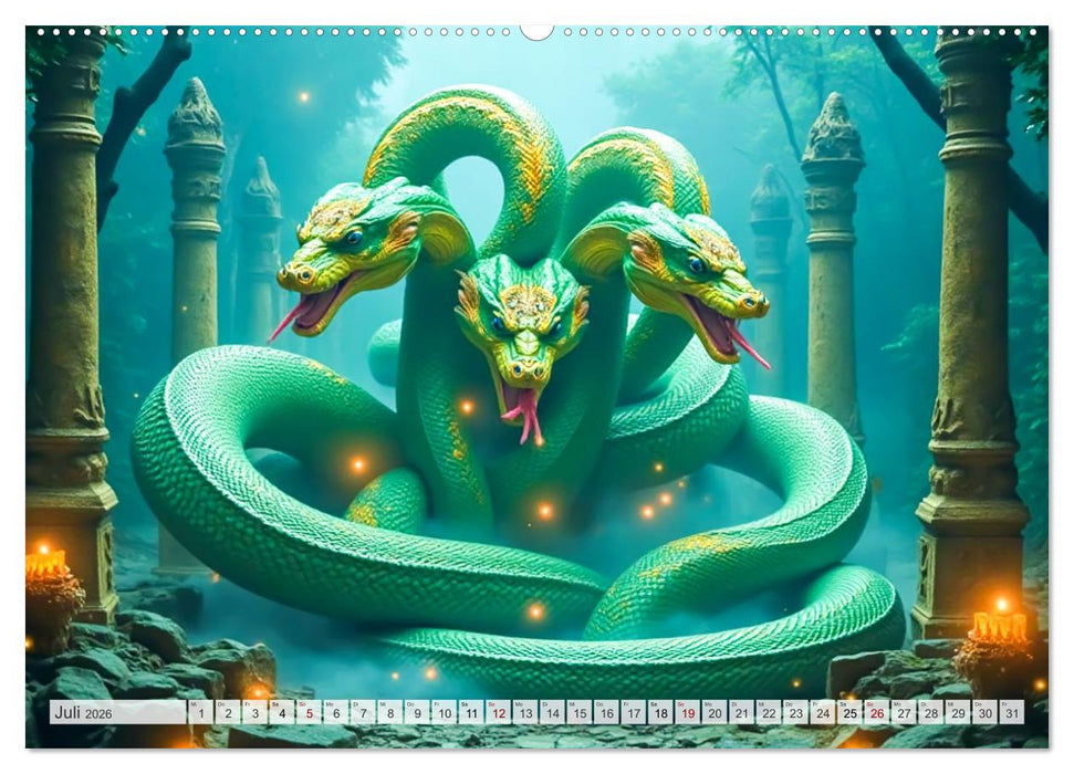 Hinduistische Mythologie - Götter, Helden und Monster (CALVENDO Premium Wandkalender 2026)