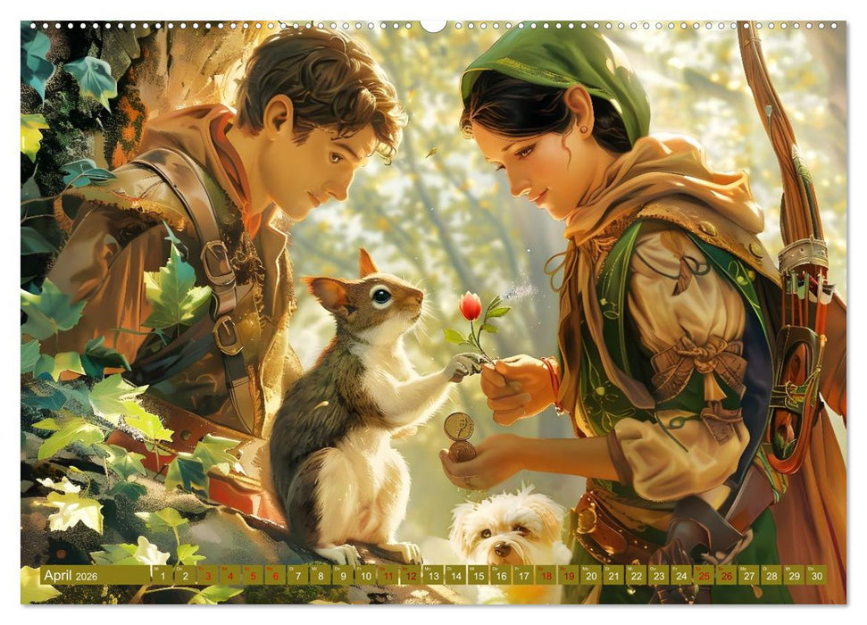 Bücher, Liebe und ein kleiner Hund (CALVENDO Wandkalender 2026)