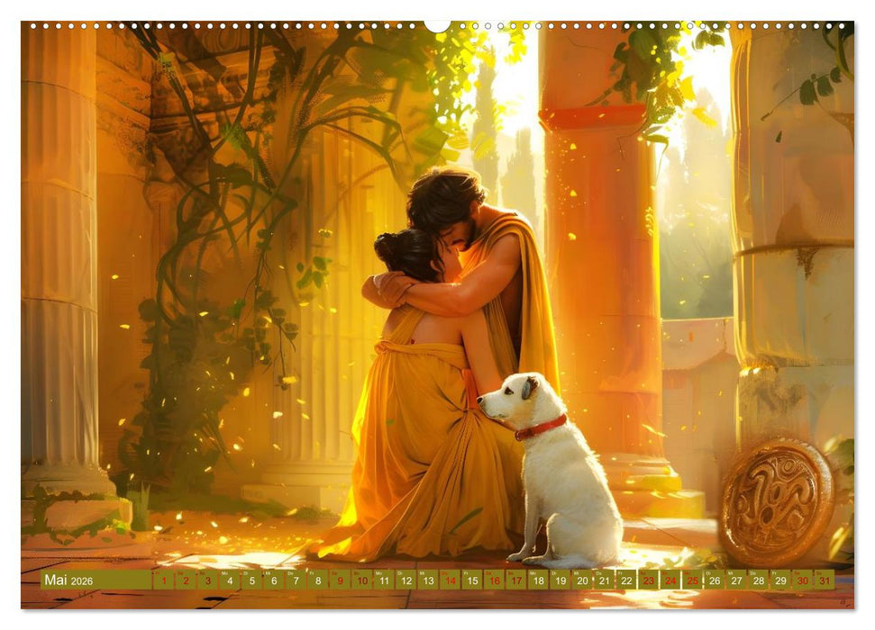 Bücher, Liebe und ein kleiner Hund (CALVENDO Wandkalender 2026)