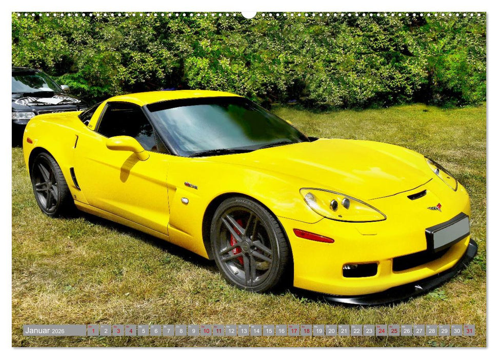 Muscle Cars, Geschwindigkeit und Leidenschaft (CALVENDO Premium Wandkalender 2026)