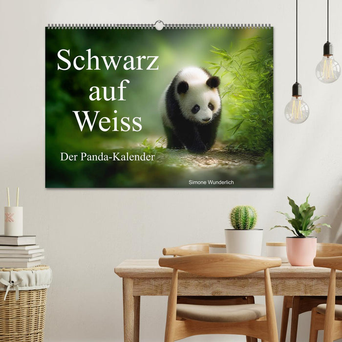 Schwarz auf Weiß - Der Panda-Kalender (CALVENDO Wandkalender 2026)