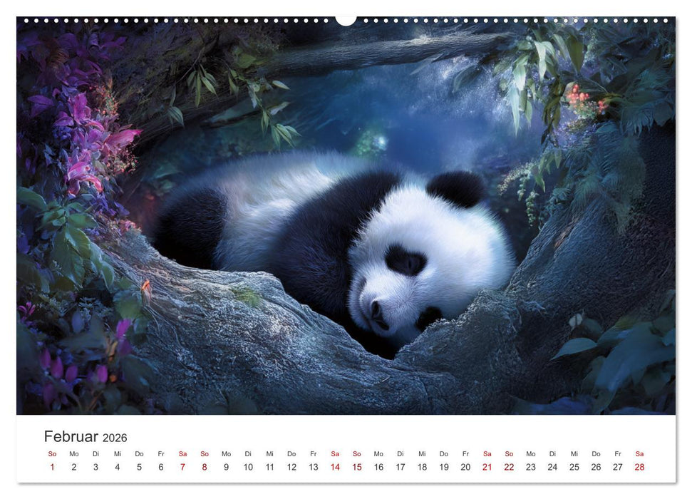 Schwarz auf Weiß - Der Panda-Kalender (CALVENDO Wandkalender 2026)